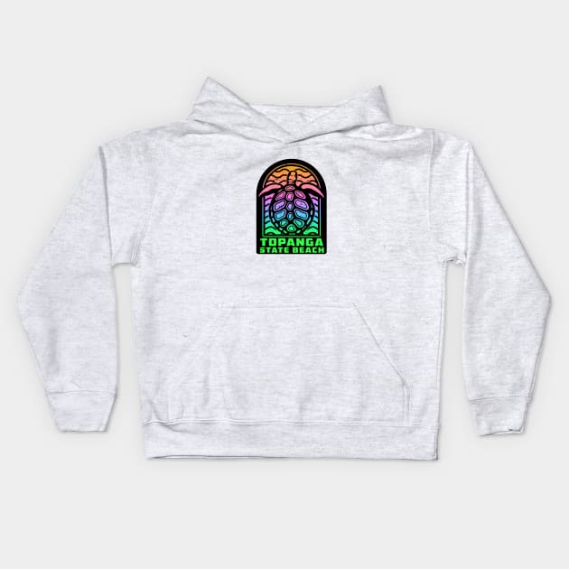 Topanga State Beach California Sea Turtle Park Kids Hoodie by DD2019